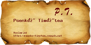 Psenkó Timótea névjegykártya